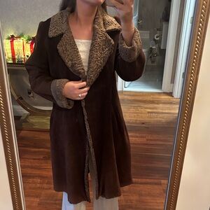 Brown Shearling Women's Coat